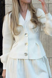 Button Front Long Sleeve Top