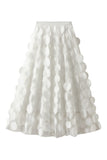 Textured Circle A-Line Skirt