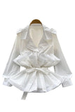 Ruffled Tie-Waist Blouse