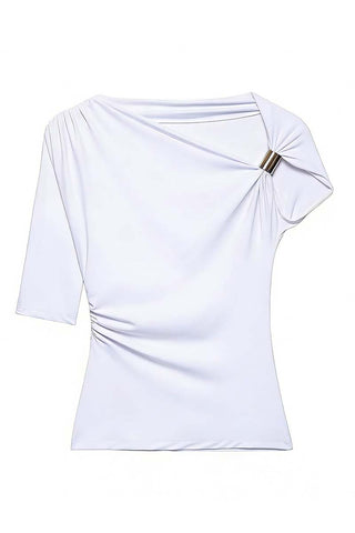Asymmetric T-Shirt with Ring Detail