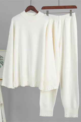 Relaxed Fit Sweater and Pants Set