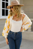 Floral Open-Front Cardigan Sweater