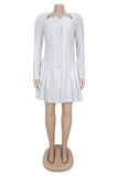 Elegant Button-Front Evening Dress