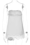 Strapless Lace Trim Camisole