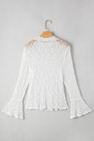 Elegant Lace Long-Sleeve Blouse