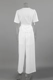 Wrap Top and Wide-Leg Pant Set