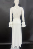 Elegant V-Neck Lace Evening Dress