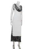 Lace-Trim Sleeveless Midi Dress