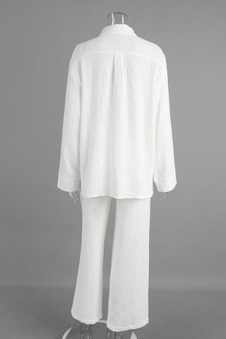 Modern Button-Front Pants Set