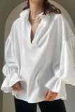 Elegant Ruffle-Collar Blouse