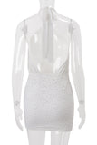 Halter Lace Mini Dress