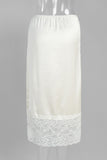 Elegant Lace Hem Skirt