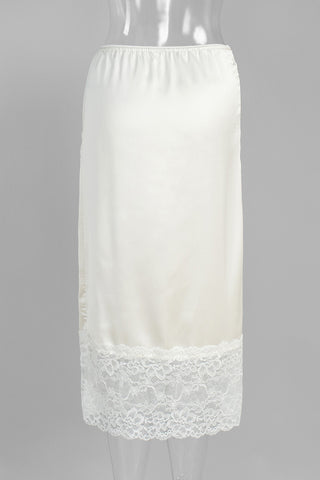 Elegant Lace Hem Skirt