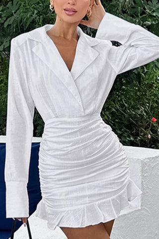 Tailored Wrap Casual Dress