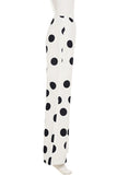 Chic Polka Dot Flare Casual Pants