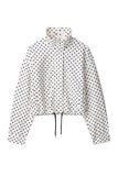 Polka Dot Zip-Up Jacket