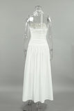 Strapless Ruched Casual Dress