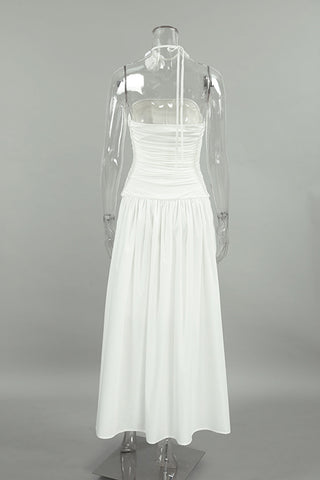 Strapless Ruched Casual Dress