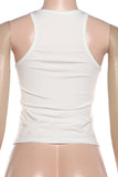 Graphic Text Racerback Tank Top