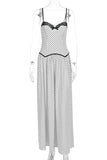 Spaghetti Strap Polka Dot Maxi Dress
