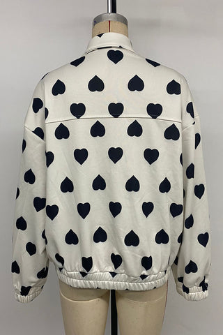 Heart Pattern Casual Jacket