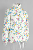 Floral Pattern Puffer Jacket