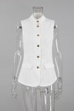 Sleek Button-Up Sleeveless Vest