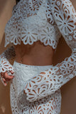 Floral Lace Skirt Set