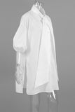 Oversized Tie-Front Blouse