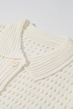 Fringe-Trimmed Skirt Set with Button Top