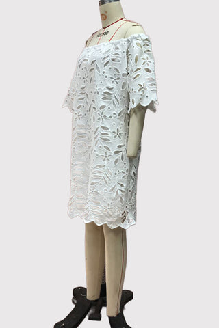 Off-Shoulder Lace Casual Dress