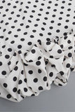 Polka Dot Strapless Midi Dress