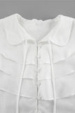 Ruffled Button-Front Blouse