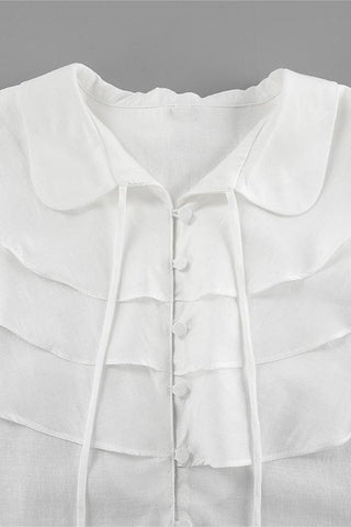 Ruffled Button-Front Blouse