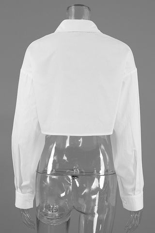 Cropped Button-Down Shirt