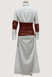 Contrast Waist Shirt Dress