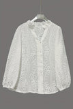 Eyelet Detail Peasant Blouse