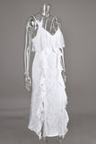 Ruffle Layered Casual Maxi Dress
