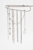 Versatile Chain Safety Pin Brooch