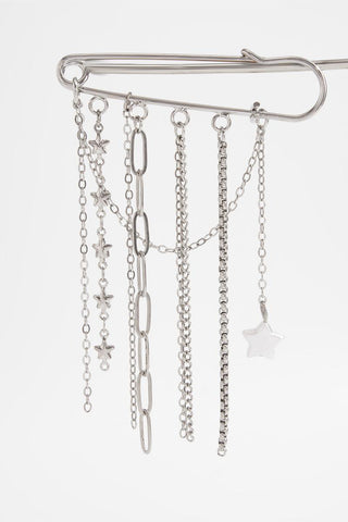 Versatile Chain Safety Pin Brooch