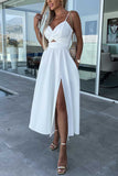 Spaghetti Strap Cut-Out Midi Dress