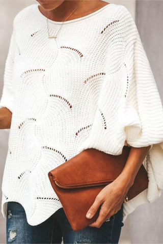 Oversized Knit Sweater with Relaxed Fit