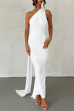 One-Shoulder Evening Gown