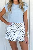 Polka Dot Ruffled Mini Skirt