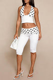 Halter Polka Dot Pants Set