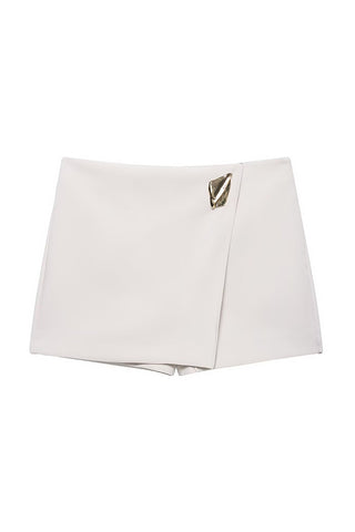Stylish Skort with Metallic Accent