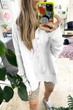 Casual Button-Up Hoodie Sweatshirt