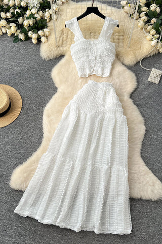 Ruffle Trim Skirt Set