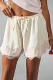 Lace Trim Casual Shorts
