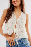 Eyelet Tie-Front Camisole Top